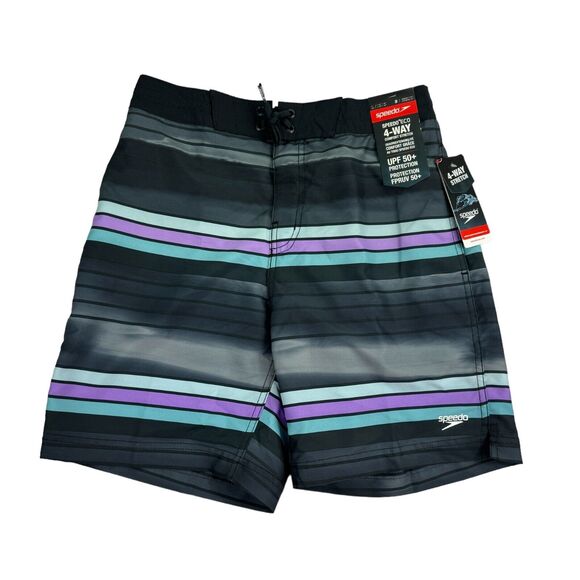 Speedo Mens Bondi Basin 7.5" Mesh Lined Board Shorts Black S - Picture 1 of 4